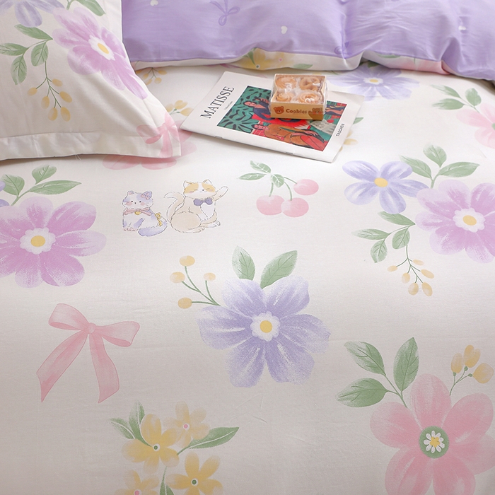 91家纺网 家纺一手货源 找家纺 牧笛缘家纺 2025新款全棉12868四件套 初醒半夏