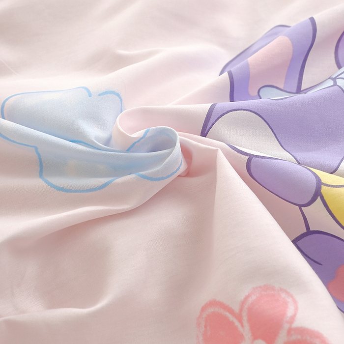 91家纺网 家纺一手货源 找家纺 牧笛缘家纺 2025新款全棉12868四件套 粉色兔宠