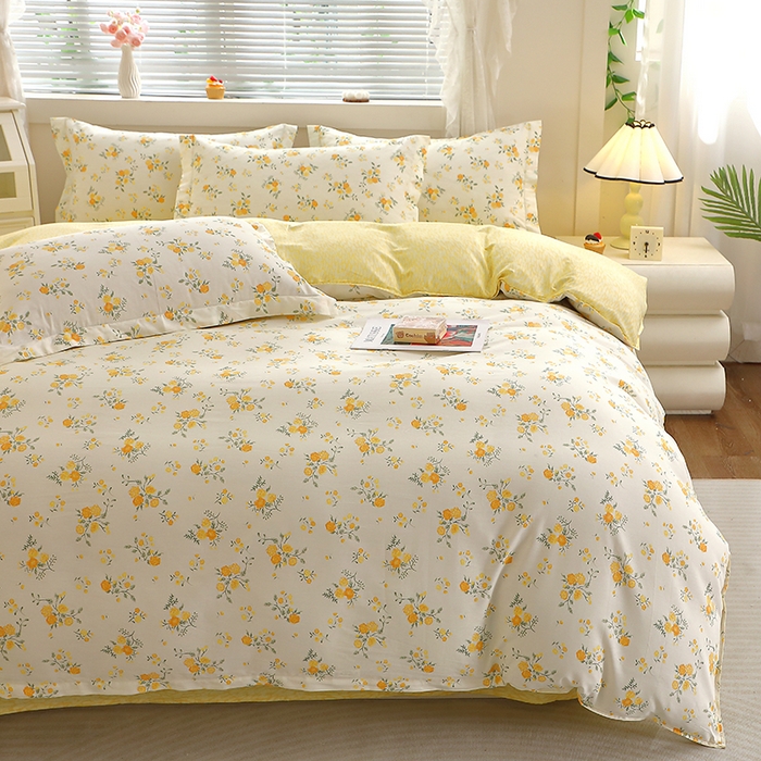 91家纺网 家纺一手货源 找家纺 牧笛缘家纺 2025新款全棉12868四件套 花间沐