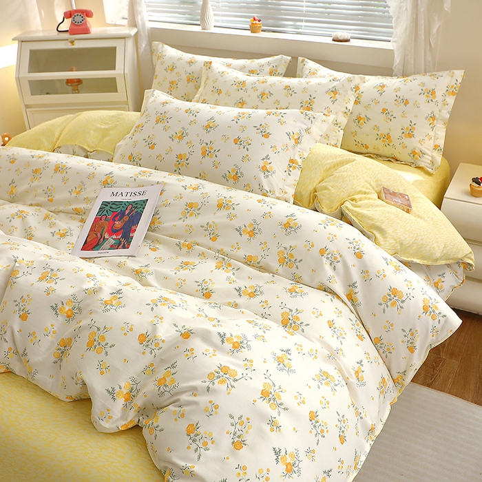 91家纺网 家纺一手货源 找家纺 牧笛缘家纺 2025新款全棉12868四件套 花间沐