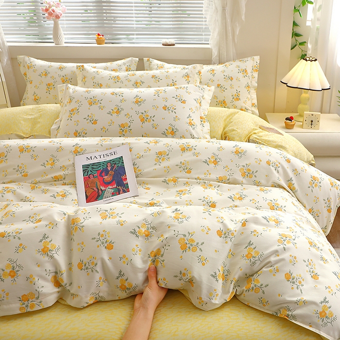 91家纺网 家纺一手货源 找家纺 牧笛缘家纺 2025新款全棉12868四件套 花间沐