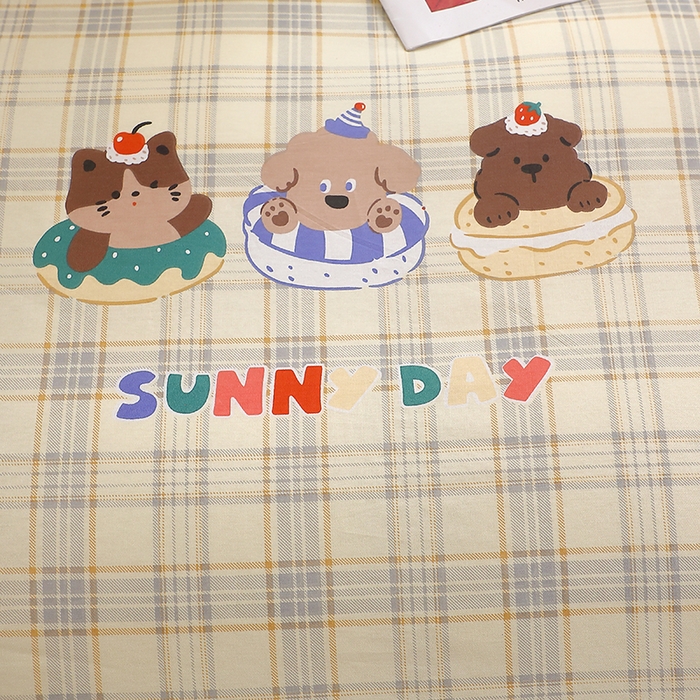 91家纺网 家纺一手货源 找家纺 牧笛缘家纺 2025新款全棉12868四件套 萌趣时光