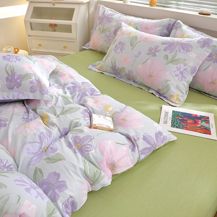 91家纺网 家纺一手货源 找家纺 牧笛缘家纺 2025新款全棉12868四件套 如沐春风