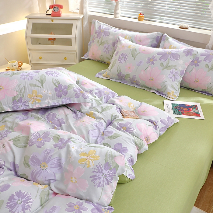 91家纺网 家纺一手货源 找家纺 牧笛缘家纺 2025新款全棉12868四件套 如沐春风