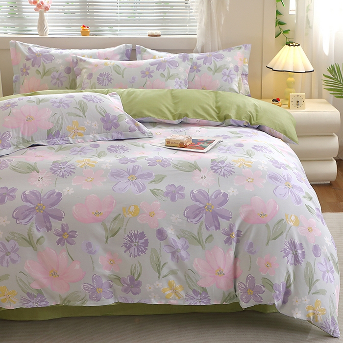 91家纺网 家纺一手货源 找家纺 牧笛缘家纺 2025新款全棉12868四件套 如沐春风