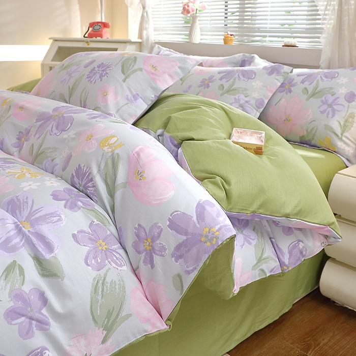 91家纺网 家纺一手货源 找家纺 牧笛缘家纺 2025新款全棉12868四件套 如沐春风