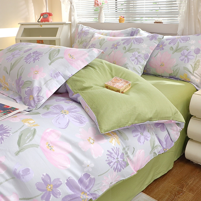 91家纺网 家纺一手货源 找家纺 牧笛缘家纺 2025新款全棉12868四件套 如沐春风