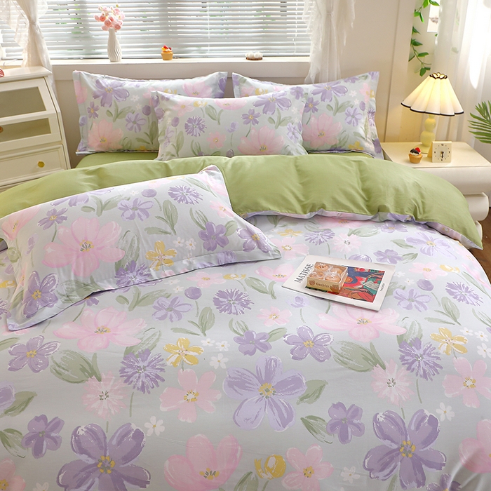 91家纺网 家纺一手货源 找家纺 牧笛缘家纺 2025新款全棉12868四件套 如沐春风