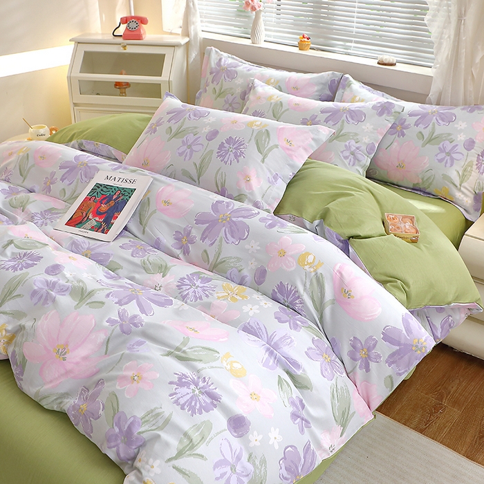 91家纺网 家纺一手货源 找家纺 牧笛缘家纺 2025新款全棉12868四件套 如沐春风