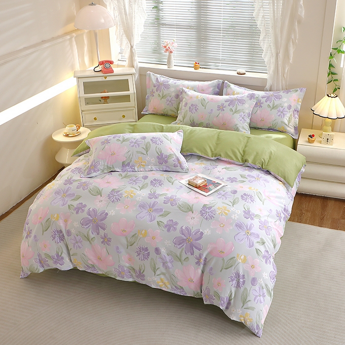 91家纺网 家纺一手货源 找家纺 牧笛缘家纺 2025新款全棉12868四件套 如沐春风