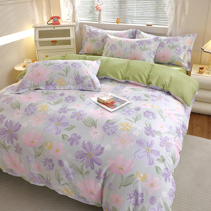 91家纺网 家纺一手货源 找家纺 牧笛缘家纺 2025新款全棉12868四件套 如沐春风