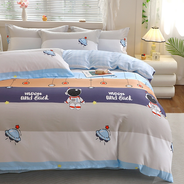 91家纺网 家纺一手货源 找家纺 牧笛缘家纺 2025新款全棉12868四件套 太空旅行