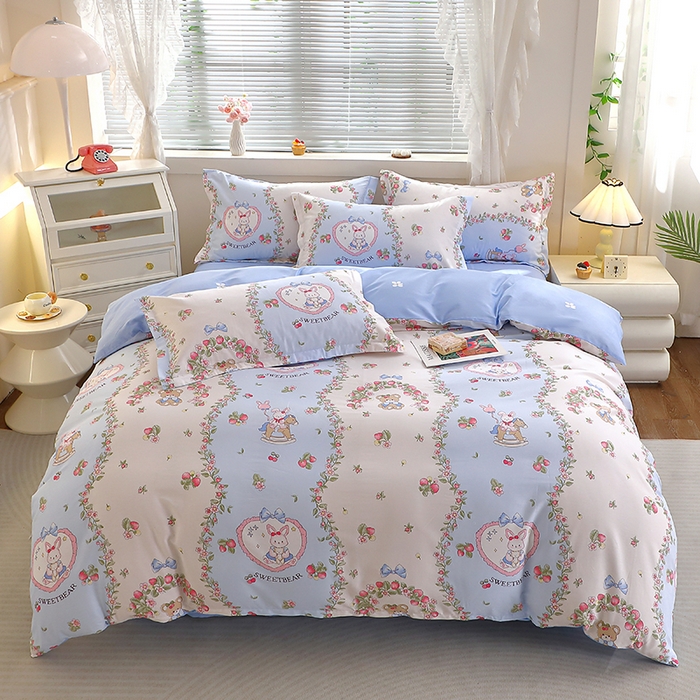 牧笛缘家纺 2025新款全棉12868四件套 甜宠乐园