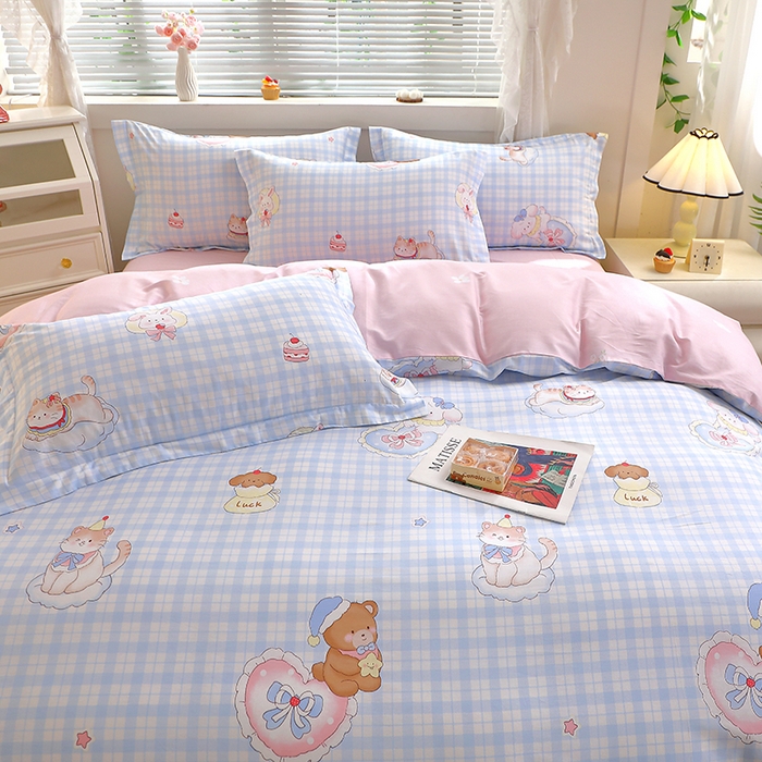 91家纺网 家纺一手货源 找家纺 牧笛缘家纺 2025新款全棉12868四件套 晚安美梦