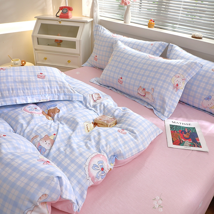 91家纺网 家纺一手货源 找家纺 牧笛缘家纺 2025新款全棉12868四件套 晚安美梦