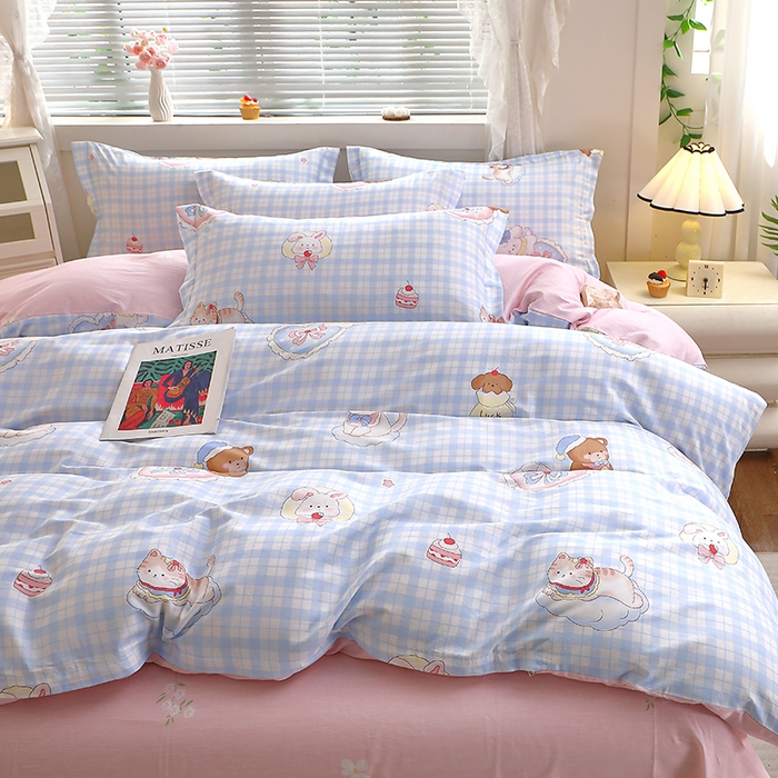 91家纺网 家纺一手货源 找家纺 牧笛缘家纺 2025新款全棉12868四件套 晚安美梦