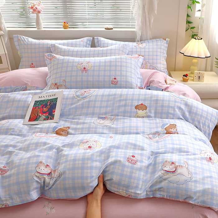 91家纺网 家纺一手货源 找家纺 牧笛缘家纺 2025新款全棉12868四件套 晚安美梦