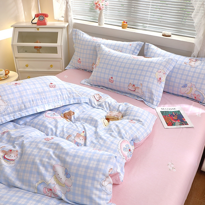 91家纺网 家纺一手货源 找家纺 牧笛缘家纺 2025新款全棉12868四件套 晚安美梦