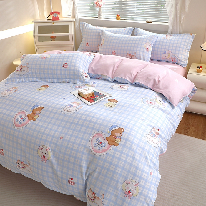 91家纺网 家纺一手货源 找家纺 牧笛缘家纺 2025新款全棉12868四件套 晚安美梦