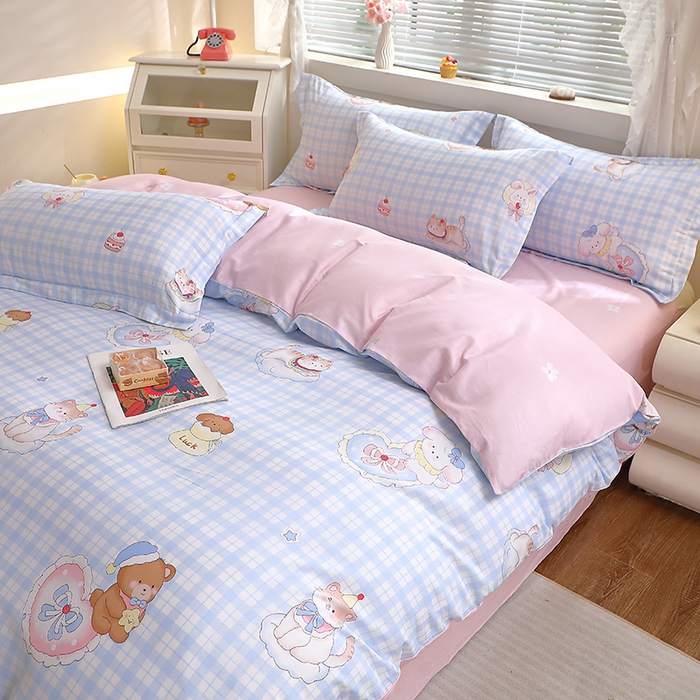 91家纺网 家纺一手货源 找家纺 牧笛缘家纺 2025新款全棉12868四件套 晚安美梦