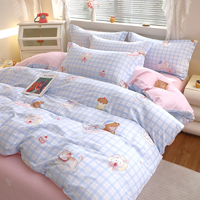 91家纺网 家纺一手货源 找家纺 牧笛缘家纺 2025新款全棉12868四件套 晚安美梦