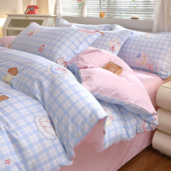 91家纺网 家纺一手货源 找家纺 牧笛缘家纺 2025新款全棉12868四件套 晚安美梦