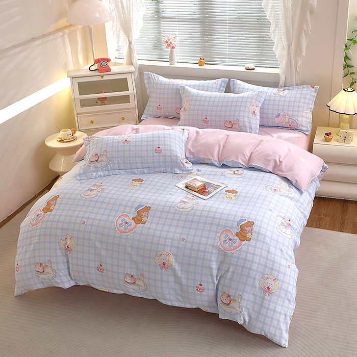 91家纺网 家纺一手货源 找家纺 牧笛缘家纺 2025新款全棉12868四件套 晚安美梦