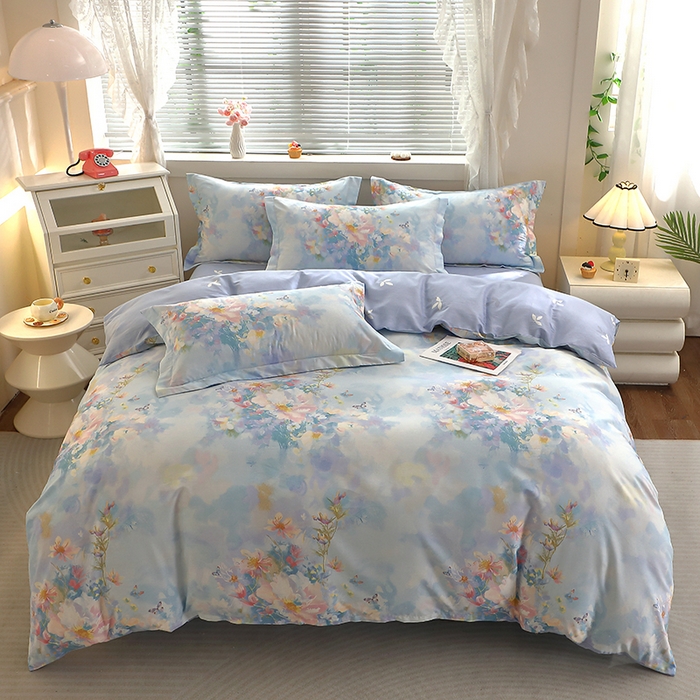 牧笛缘家纺 2025新款全棉12868四件套 雾里寻花