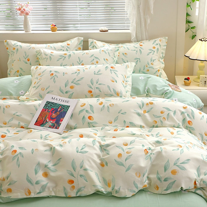 91家纺网 家纺一手货源 找家纺 牧笛缘家纺 2025新款全棉12868四件套 枝间梦