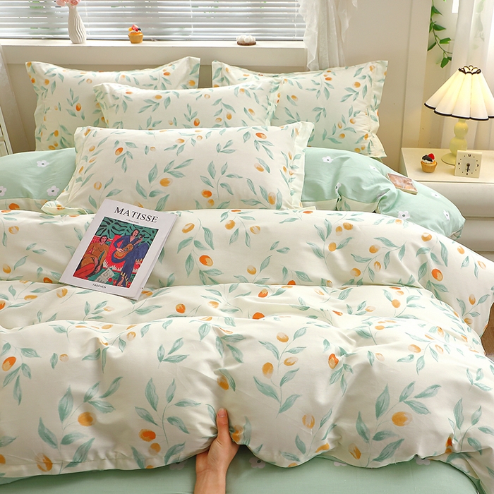 91家纺网 家纺一手货源 找家纺 牧笛缘家纺 2025新款全棉12868四件套 枝间梦