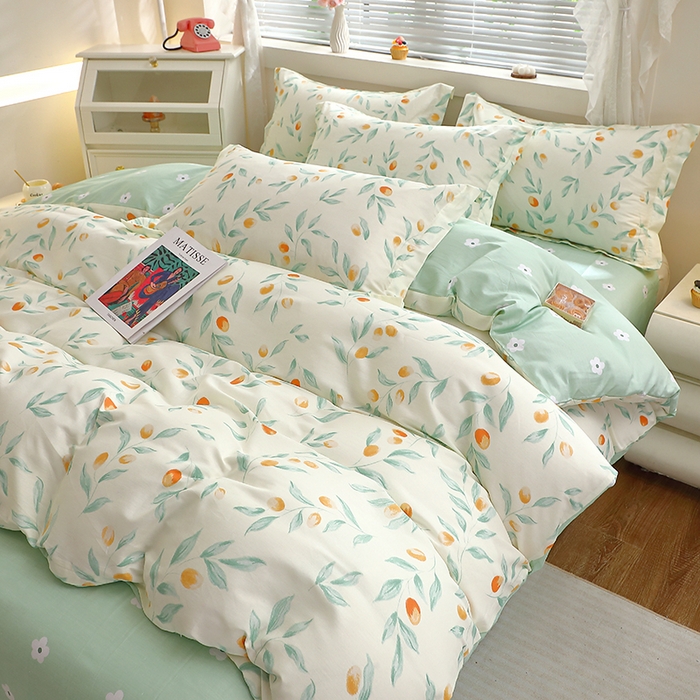 91家纺网 家纺一手货源 找家纺 牧笛缘家纺 2025新款全棉12868四件套 枝间梦