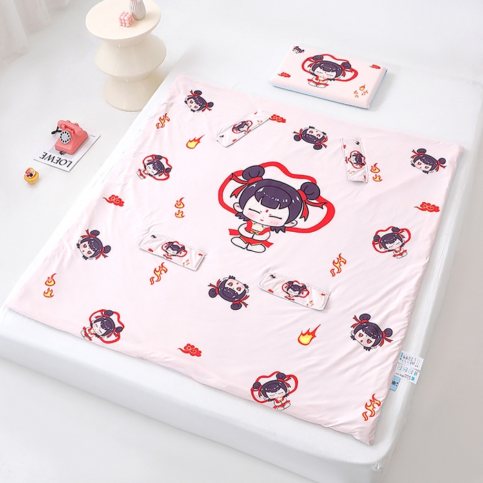 91家纺网 家纺一手货源 找家纺 （总）2025新款A类小凉皮蚕丝防踢被儿童空调房护肚夏被凉感丝儿童被