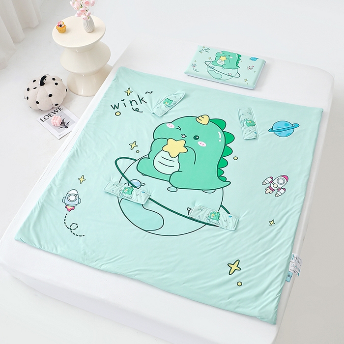 91家纺网 家纺一手货源 找家纺 （总）2025新款A类小凉皮蚕丝防踢被儿童空调房护肚夏被凉感丝儿童被