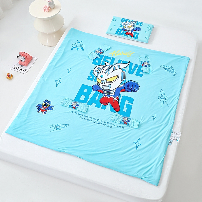 91家纺网 家纺一手货源 找家纺 （总）2025新款A类小凉皮蚕丝防踢被儿童空调房护肚夏被凉感丝儿童被