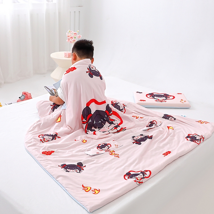 91家纺网 家纺一手货源 找家纺 （总）2025新款A类小凉皮蚕丝防踢被儿童空调房护肚夏被凉感丝儿童被