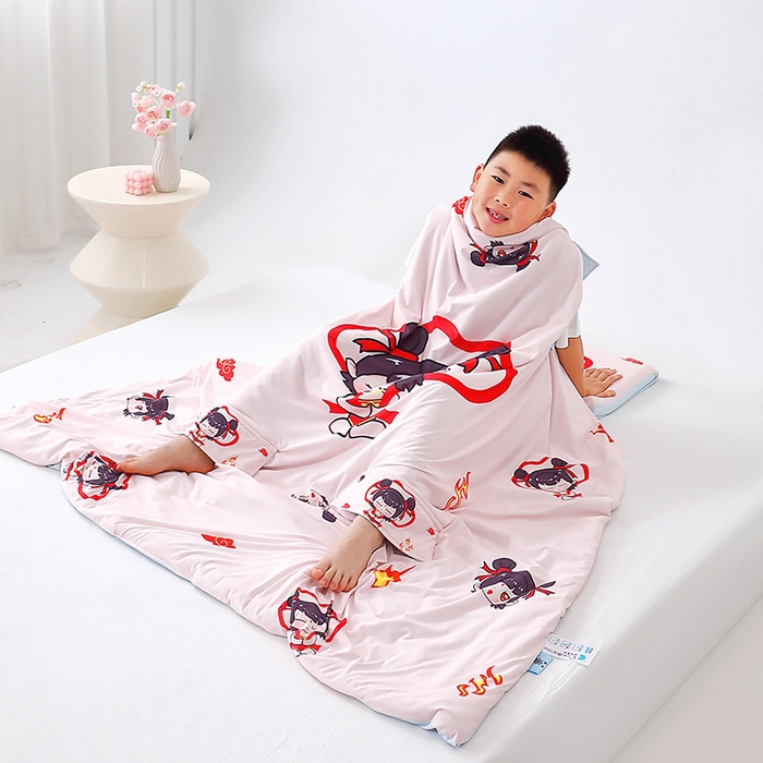 91家纺网 家纺一手货源 找家纺 （总）2025新款A类小凉皮蚕丝防踢被儿童空调房护肚夏被凉感丝儿童被