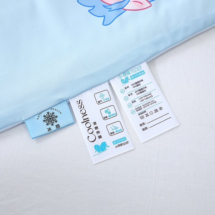 91家纺网 家纺一手货源 找家纺 2025新款A类小凉皮蚕丝防踢被儿童空调房护肚夏被凉感丝儿童被 丙丙