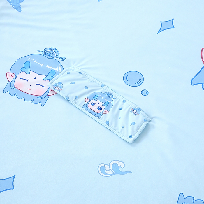 91家纺网 家纺一手货源 找家纺 2025新款A类小凉皮蚕丝防踢被儿童空调房护肚夏被凉感丝儿童被 丙丙