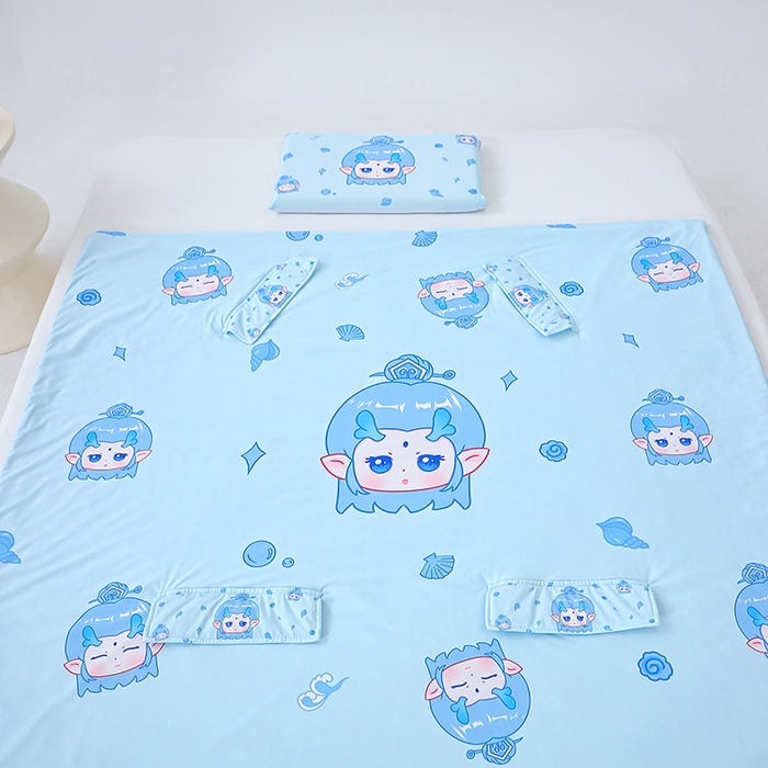 91家纺网 家纺一手货源 找家纺 2025新款A类小凉皮蚕丝防踢被儿童空调房护肚夏被凉感丝儿童被 丙丙