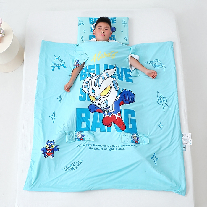 91家纺网 家纺一手货源 找家纺 2025新款A类小凉皮蚕丝防踢被儿童空调房护肚夏被凉感丝儿童被 赛罗