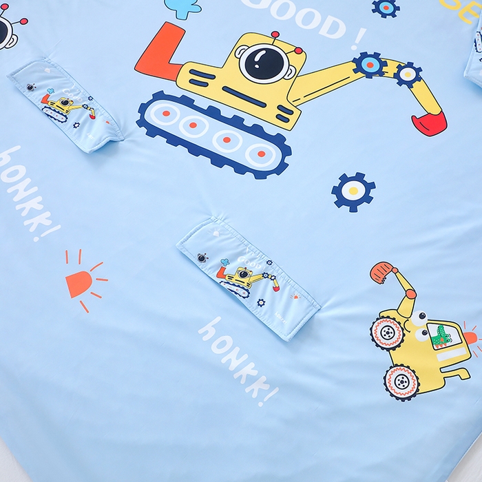 91家纺网 家纺一手货源 找家纺 2025新款A类小凉皮蚕丝防踢被儿童空调房护肚夏被凉感丝儿童被 挖掘机