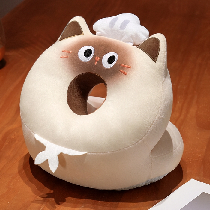 91家纺网 家纺一手货源 找家纺 （总）仟亿莱2025新款圆眼小厨师冰豆豆双面午睡枕