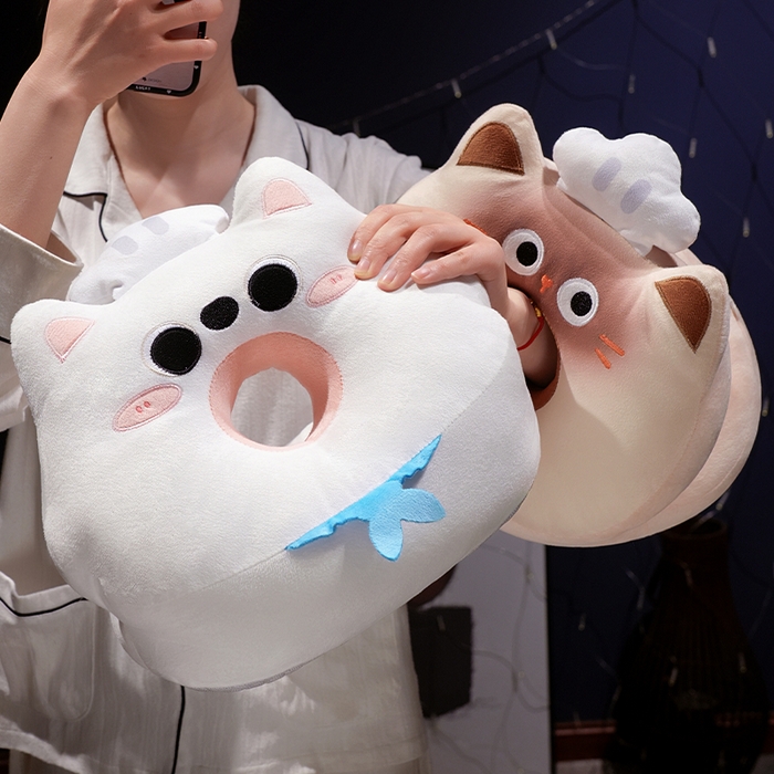 91家纺网 家纺一手货源 找家纺 （总）仟亿莱2025新款圆眼小厨师冰豆豆双面午睡枕