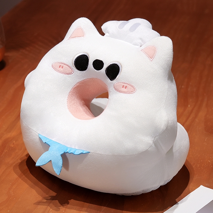 仟亿莱2025新款圆眼小厨师冰豆豆双面午睡枕 冰豆豆圆眼西高地