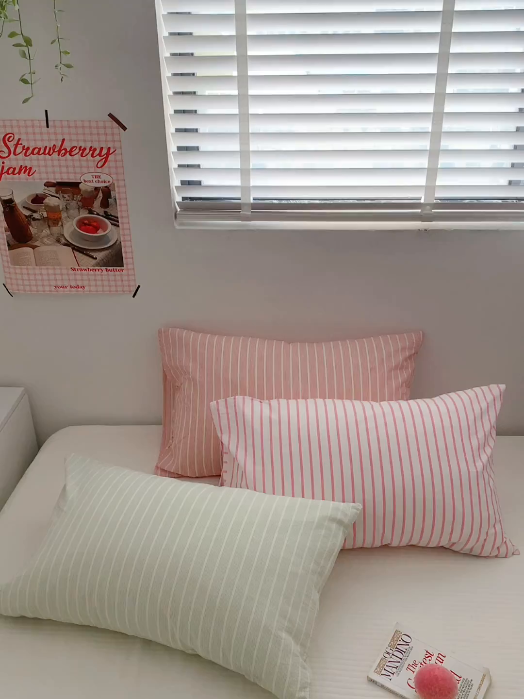 91家纺网 家纺一手货源 找家纺 （总）柚可家居 2024新款水洗棉条纹系列单枕套-系列四