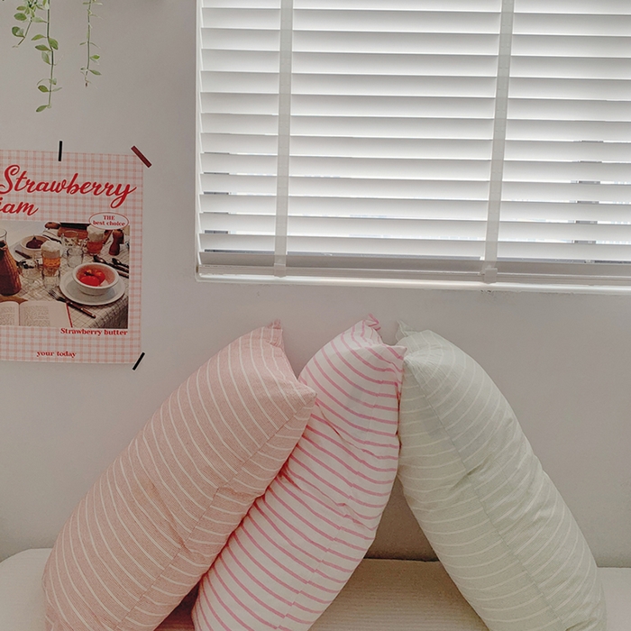 91家纺网 家纺一手货源 找家纺 （总）柚可家居 2024新款水洗棉条纹系列单枕套-系列四