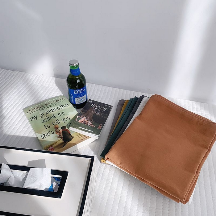 91家纺网 家纺一手货源 找家纺 （总）柚可家居 2024新款纯色水洗棉40支全棉色织单枕套-系列三