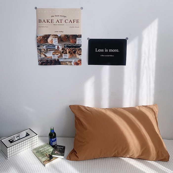 91家纺网 家纺一手货源 找家纺 柚可家居 2024新款纯色水洗棉40支全棉色织单枕套-系列三 玛奇朵