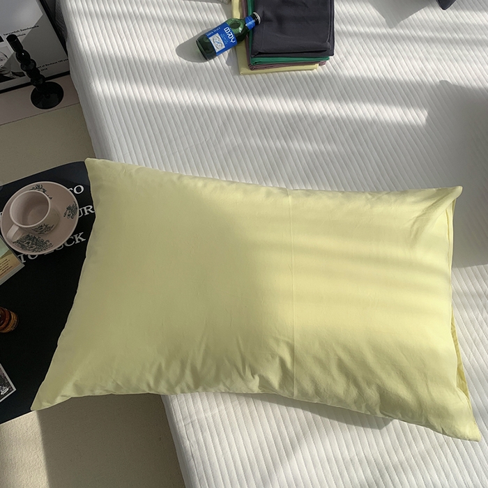 （总）柚可家居 2024新款纯色水洗棉40支全棉色织单枕套-系列二