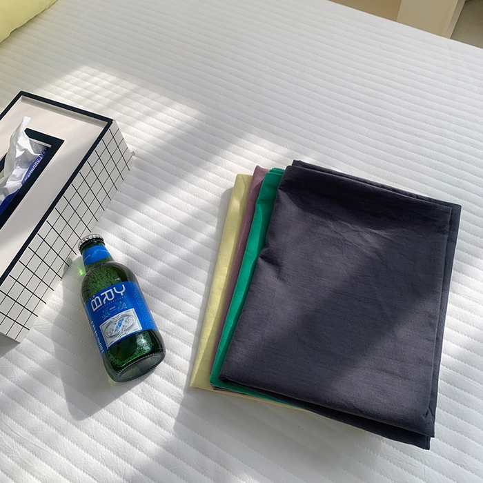 91家纺网 家纺一手货源 找家纺 （总）柚可家居 2024新款纯色水洗棉40支全棉色织单枕套-系列二